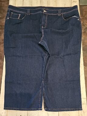 Avenue Dark Blue Denim Ankle Pants